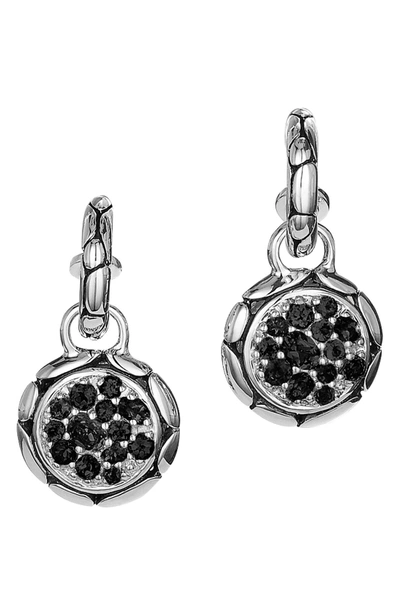 Shop John Hardy 'kali' Black Sapphire Drop Earrings In Silver/ Black Sapphire