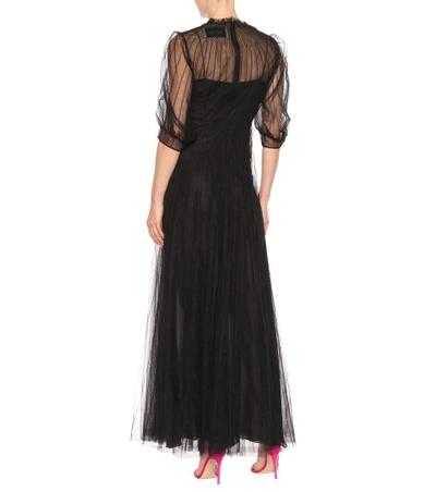Shop Valentino Tulle Gown In Black