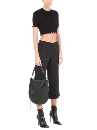 Shop Alexander Wang Roxy Hobo Bag In Black