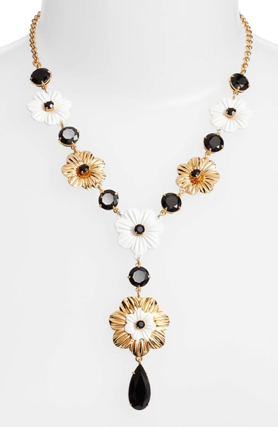 Shop Kate Spade Posy Grove Pendant Necklace In Neutral Multi