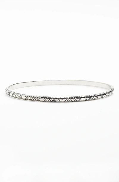 Shop Konstantino 'classics' Etched Bangle In Silver