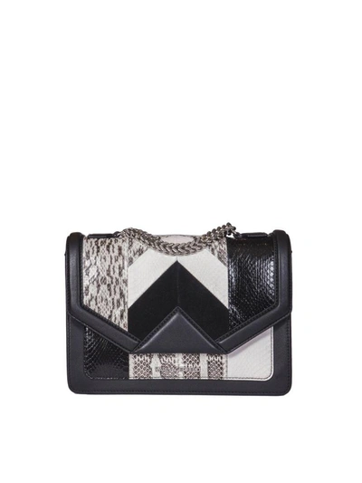 Shop Karl Lagerfeld K-klassik Exotic Shoulder Bag In Black
