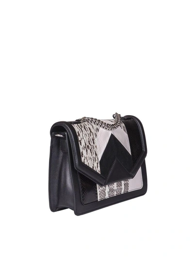 Shop Karl Lagerfeld K-klassik Exotic Shoulder Bag In Black