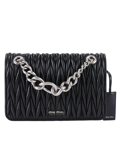 Shop Miu Miu Crossbody Bags Shoulder Bag Women  In Black