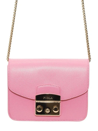 Shop Furla - Mini Crossbody Bag Metropolis In Pink