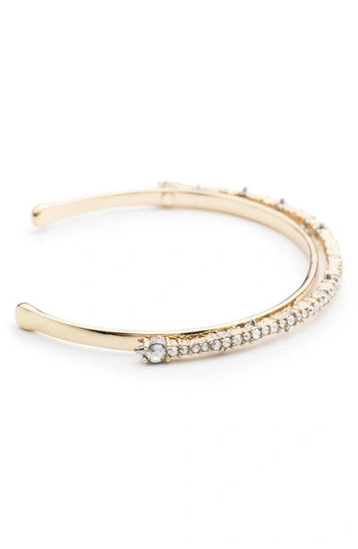 Shop Alexis Bittar Crystal Lace Orbiting Cuff In Gold