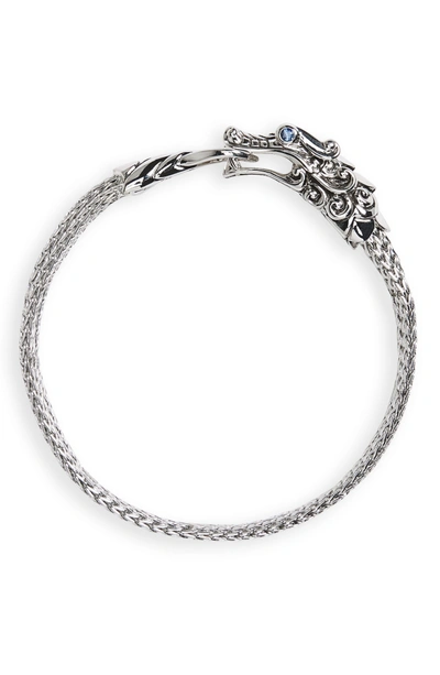 Shop John Hardy Legends Naga Sapphire Multichain Bracelet In Silver/ Blue Sapphire