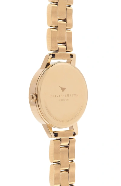 Olivia Burton Winter Garden Bracelet Watch, 30mm In Gold/ Grey Floral/ Gold  | ModeSens