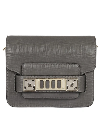 Shop Proenza Schouler Ps11 Tiny Shoulder Bag In Asphalt Grey