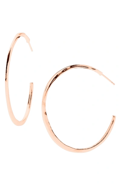Shop Gorjana 'arc' Hoop Earrings In Rose Gold