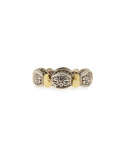 Shop Konstantino Aspasia Silver & 18k Gold Band Ring In Gold/silver