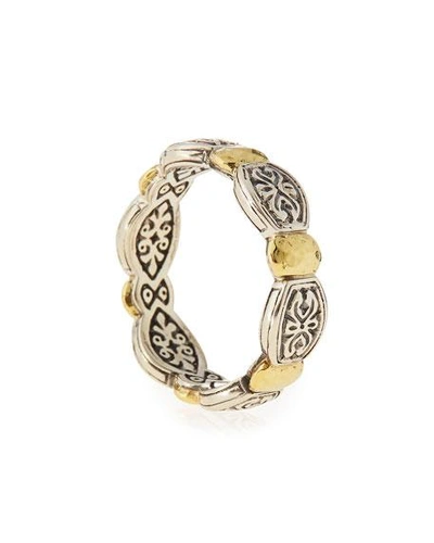 Shop Konstantino Aspasia Silver & 18k Gold Band Ring In Gold/silver