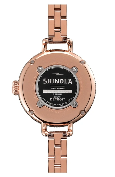 Shop Shinola 'the Birdy' Bracelet Watch, 34mm In Rose Gold