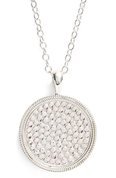 Shop Anna Beck Medallion Pendant Necklace In Silver