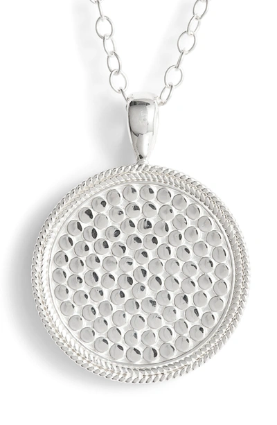 Shop Anna Beck Medallion Pendant Necklace In Silver