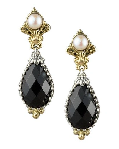 Shop Konstantino Onyx & Pearl Drop Earrings In Black