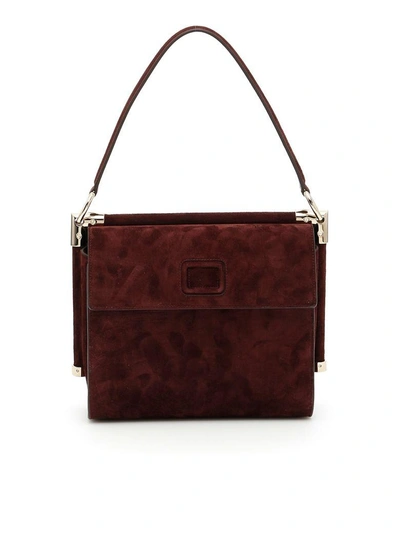Shop Roger Vivier Miss Viv Carré Small Bag In Kraft|rosso