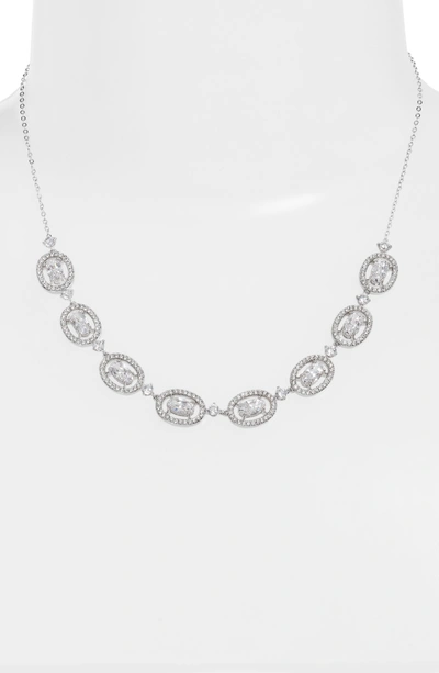 Shop Nadri Frontal Necklace In Silver