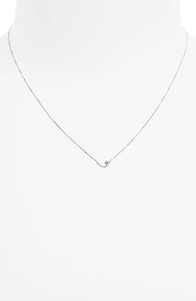 Shop Wwake Arc Lineage Necklace In Sterling Silver/light Sapphire