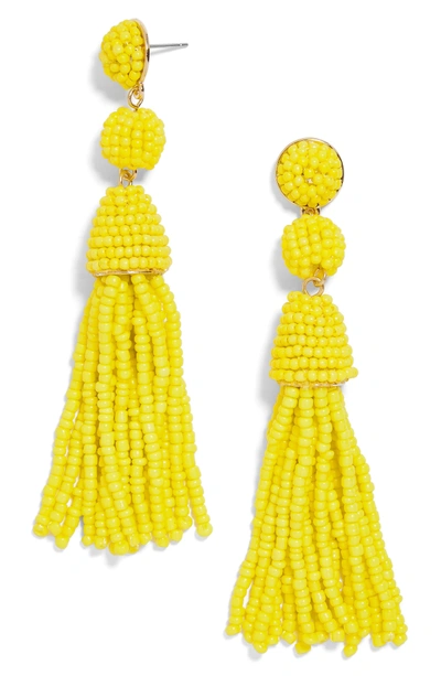 Shop Baublebar Granita Beaded Tassel Earrings In Yellow