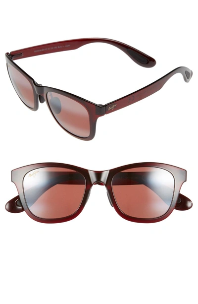 Shop Maui Jim Hana Bay 51mm Polarizedplus2 Sunglasses In Burgundy/ Maui Rose
