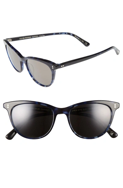 Shop Oliver Peoples Jardinette 52mm Cat Eye Sunglasses - Blue