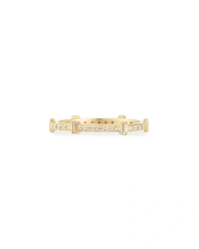 Shop Armenta Old World Sueno Six-sapphire Baguette Ring With Diamonds In Gold