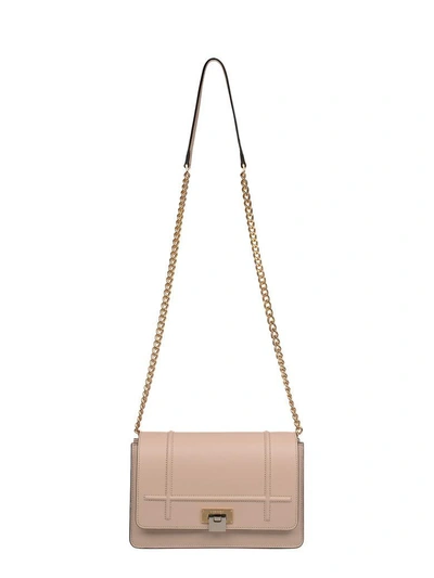 Shop Visone Blush Pink Lizzy Medium Leather Shoulder Bag