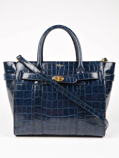 Shop Mulberry Bayswater Tote In Blue
