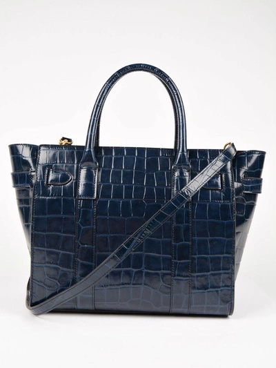 Shop Mulberry Bayswater Tote In Blue