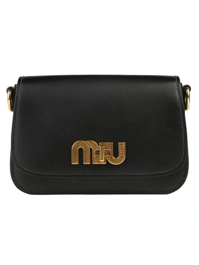 Shop Miu Miu City Shoulder Bag In Nero