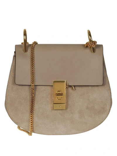 Shop Chloé Drew Shoulder Bag In Motty Grey