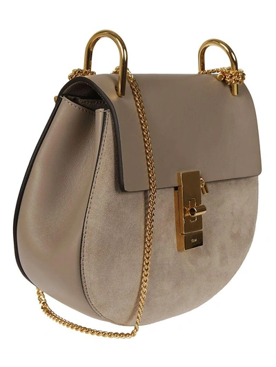 Shop Chloé Drew Shoulder Bag In Motty Grey