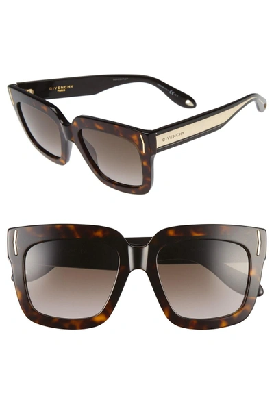 Shop Givenchy 53mm Sunglasses - Havana Brown/ Brown
