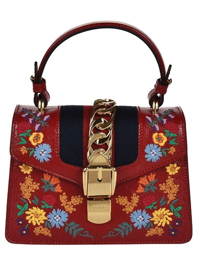 Shop Gucci Sylvie Shoulder Bag In Rosso
