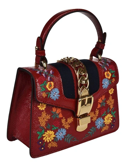 Shop Gucci Sylvie Shoulder Bag In Rosso