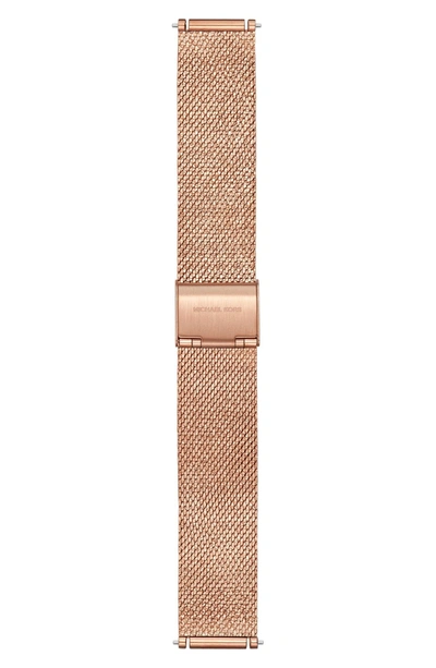Shop Michael Kors Sofie 18mm Mesh Watch Strap In Rose Gold