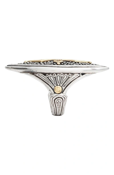 Shop Konstantino 'hebe' Marquise Cross Ring In Silver/ Gold