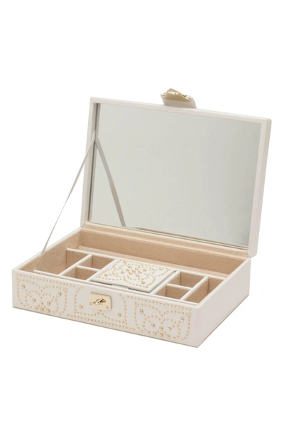 Shop Wolf 'marrakesh' Flat Jewelry Box - Ivory In Cream