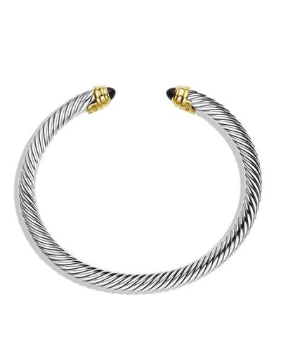 Shop David Yurman 5mm Cable Classics Bracelet In Black Onyx