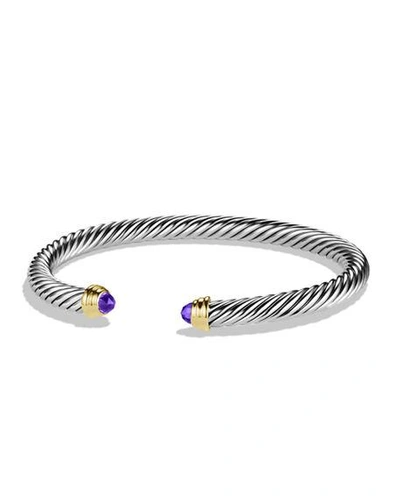 Shop David Yurman 5mm Cable Classics Bracelet In Amethyst