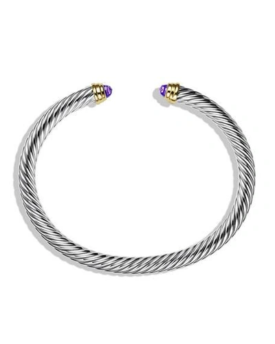 Shop David Yurman 5mm Cable Classics Bracelet In Amethyst
