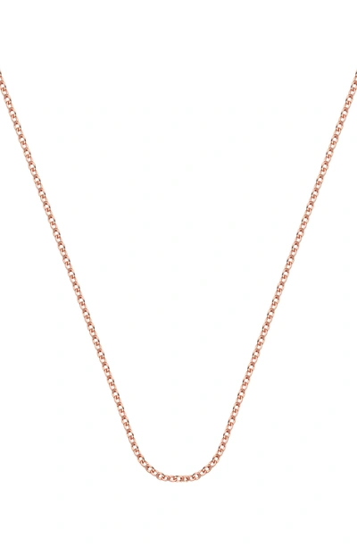 Shop Monica Vinader 24-inch Rolo Chain In Rose Gold