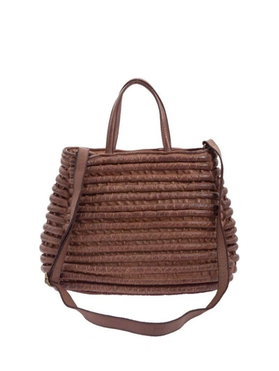 Shop Majo - Leather Bag In Cognac