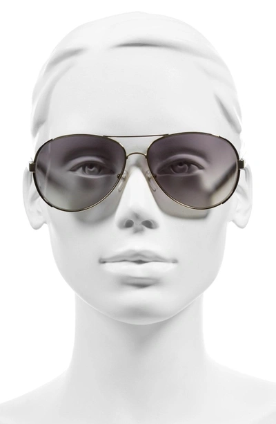 Shop Marc Jacobs 60mm Oversize Aviator Sunglasses - Gold/ Dark Ruthenium