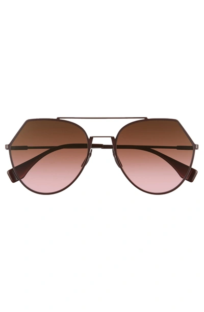 Shop Fendi Eyeline 55mm Sunglasses - Plum