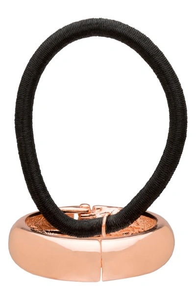 Shop L Erickson Cuff Ponytail Holder In Rose Gold