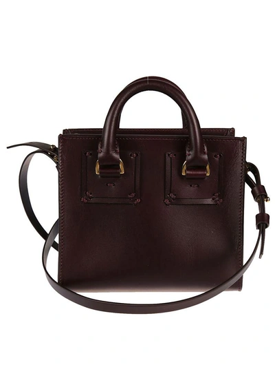 Shop Sophie Hulme Albion Box Tote In Oxblood