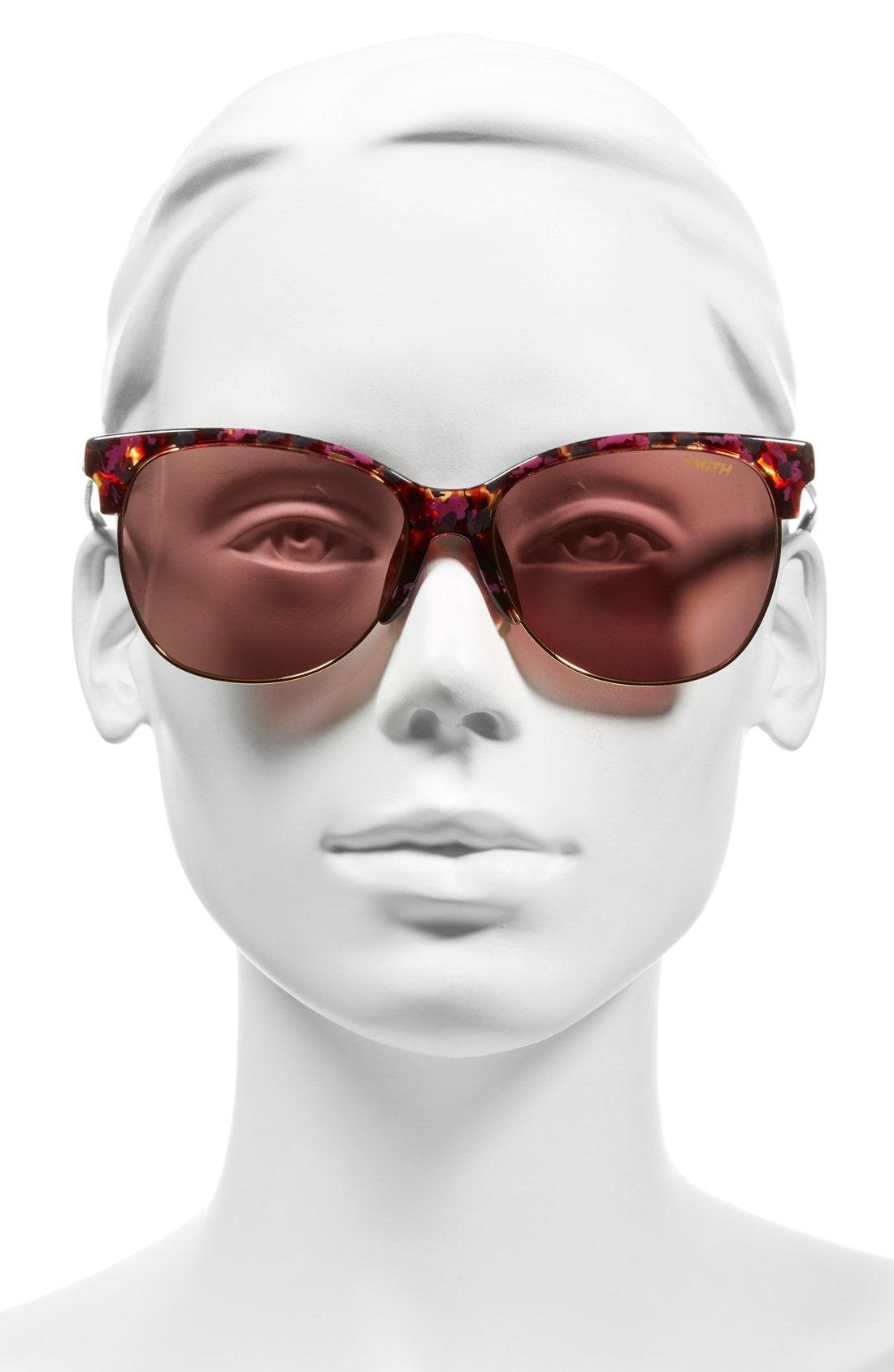 Smith 'rebel' 57mm Cat Eye Sunglasses - Flecked Tortoise/ Rose Gold ...
