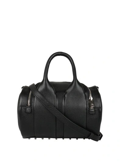 Shop Alexander Wang Rockie Leather Bag In Nero